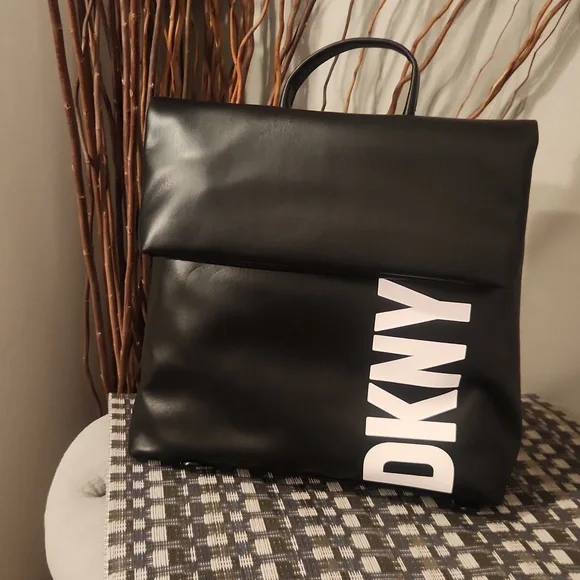 Dkny black and white Tilly backpack nwt Dkny | Bags | Dkny Tilly Foldover Backpack Graffiti Black  main image 2